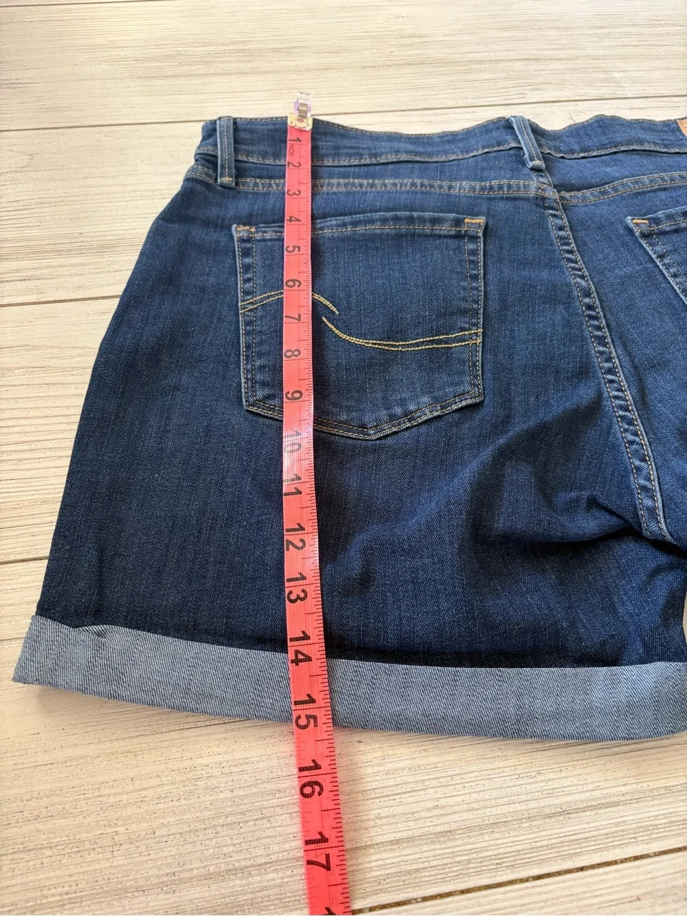Levi's Dark Blue Cuffed Denim Shorts | Size 12 (W31)